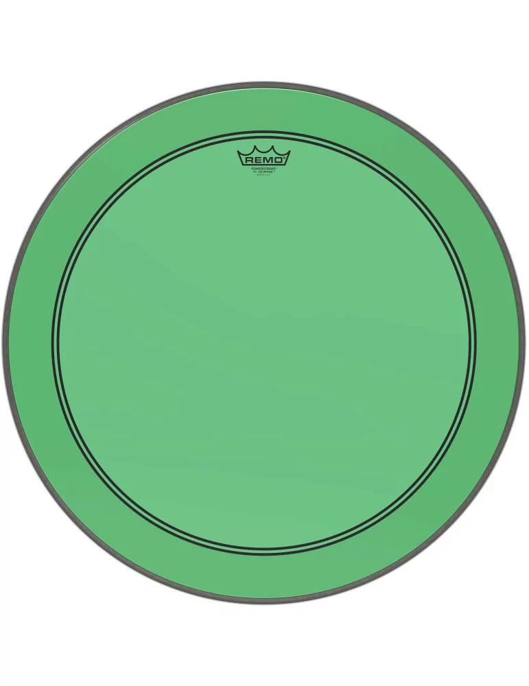  REMO P3-1324-CT-GN Parche de tambor Powerstroke 3 Colortone, verde, 24 "|MusicGoodDeal 