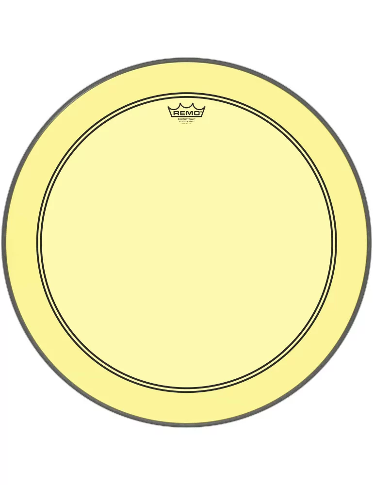  REMO P3-1324-CT-YE Parche Powerstroke 3 Colortone para bombo, amarillo, 24 "|MusicGoodDeal 