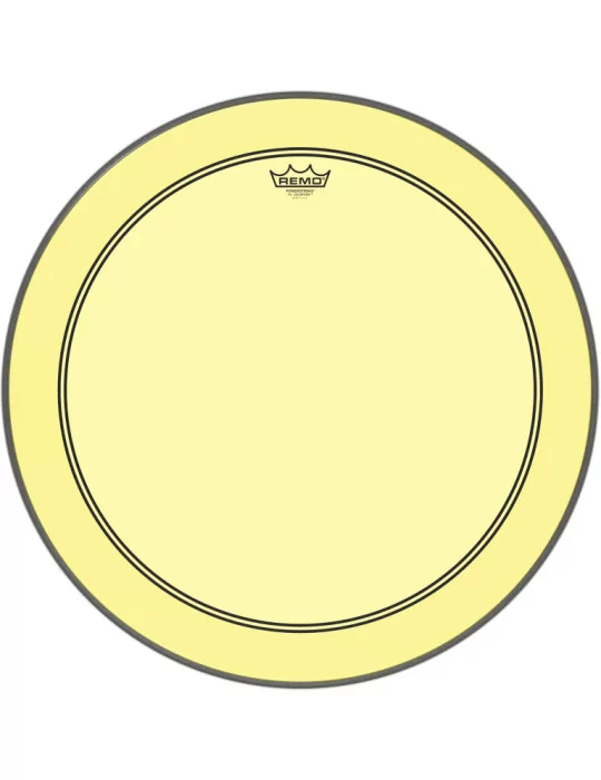  REMO P3-1324-CT-YE Parche Powerstroke 3 Colortone para bombo, amarillo, 24 "|MusicGoodDeal 