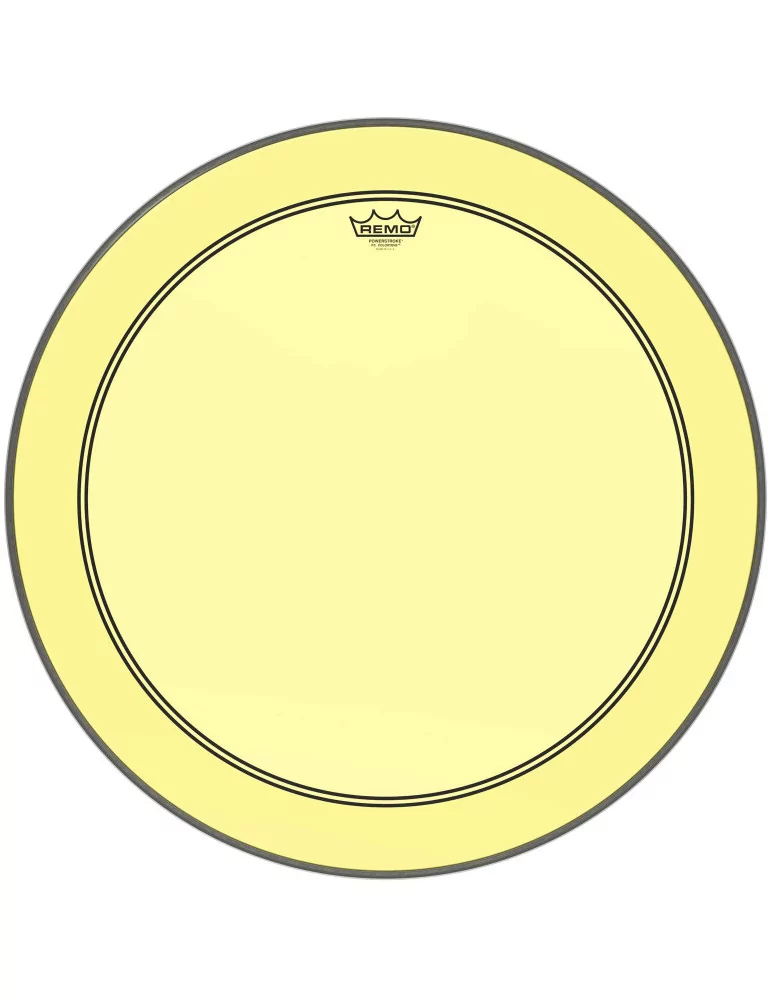  REMO P3-1326-CT-YE Parche Powerstroke 3 Colortone para bombo, amarillo, 26 "|MusicGoodDeal 