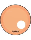  REMO P3-1318-CT-OGOH Parche Powerstroke 3 Colortone para bombo, naranja, 18 ", con orificio descentrado de 5"|MusicGoodDeal 
