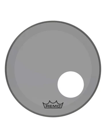  REMO P3-1318-CT-SMOH Parche Powerstroke 3 Colortone para bombo, ahumado, 18 ", con orificio descentrado de 5"|MusicGoodDeal 