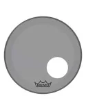  REMO P3-1318-CT-SMOH Parche Powerstroke 3 Colortone para bombo, ahumado, 18 ", con orificio descentrado de 5"|MusicGoodDeal 