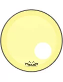  REMO P3-1318-CT-YEOH Parche Powerstroke 3 Colortone para bombo, amarillo, 18 ", con orificio descentrado de 5"|MusicGoodDeal 