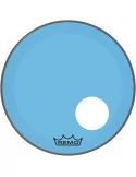  REMO P3-1320-CT-BUOH Parche Powerstroke 3 Colortone para bombo, azul, 20 ", con orificio descentrado de 5"|MusicGoodDeal 