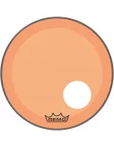 REMO P3-1320-CT-OGOH Parche Powerstroke 3 Colortone para bombo, naranja, 20 ", con orificio descentrado de 5"|MusicGoodDeal 