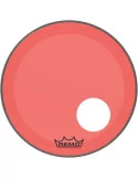  REMO P3-1320-CT-RDOH Parche Powerstroke 3 Colortone para bombo, rojo, 20 ", con orificio descentrado de 5"|MusicGoodDeal 