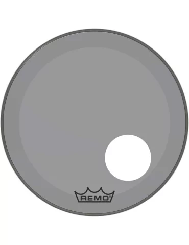  REMO P3-1320-CT-SMOH Parche Powerstroke 3 Colortone para bombo, ahumado, 20 ", con orificio descentrado de 5"|MusicGoodDeal 