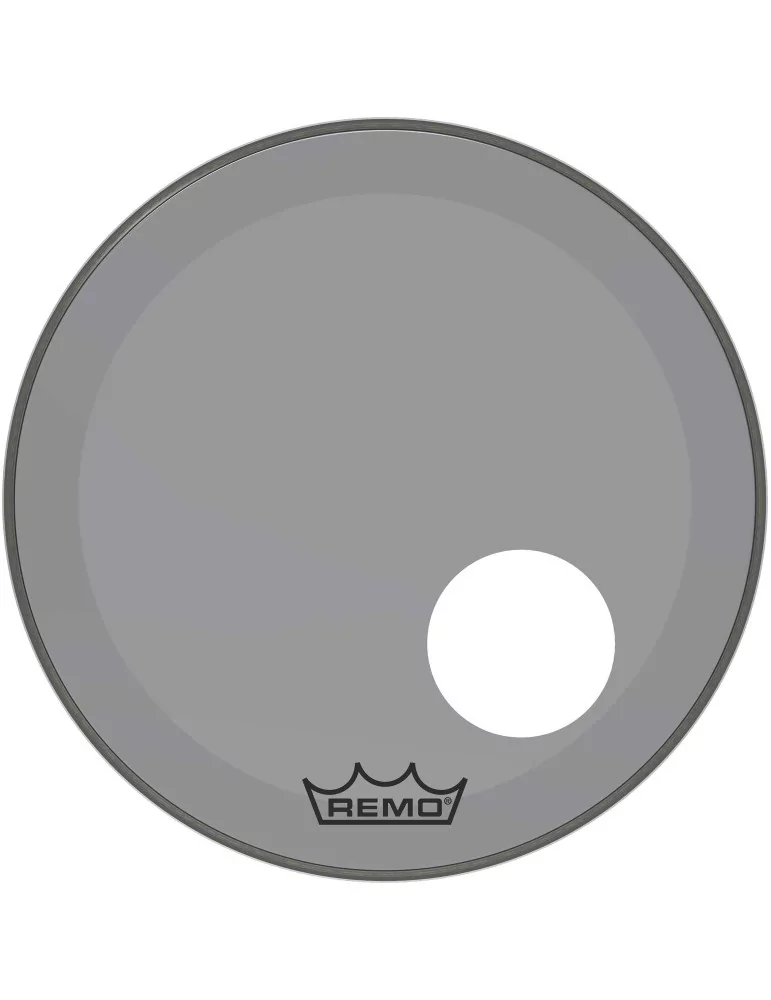  REMO P3-1320-CT-SMOH Parche Powerstroke 3 Colortone para bombo, ahumado, 20 ", con orificio descentrado de 5"|MusicGoodDeal 