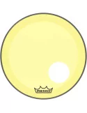  REMO P3-1320-CT-YEOH Parche Powerstroke 3 Colortone para bombo, amarillo, 20 ", con orificio descentrado de 5"|MusicGoodDeal 