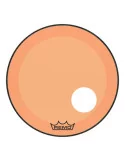  REMO P3-1322-CT-OGOH Parche Powerstroke 3 Colortone para bombo, naranja, 22 ", con orificio descentrado de 5"|MusicGoodDeal 
