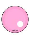  REMO P3-1322-CT-PKOH Parche Powerstroke 3 Colortone para bombo, rosa, 22 ", con orificio descentrado de 5"|MusicGoodDeal 