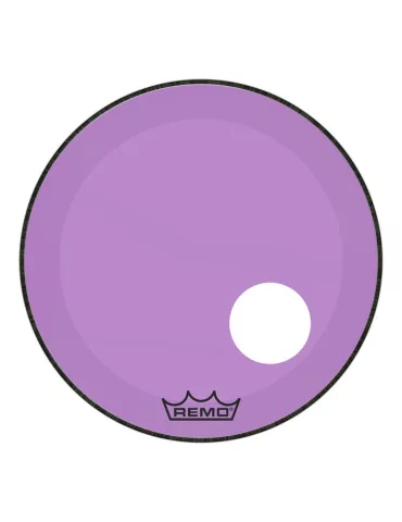 REMO P3-1322-CT-PUOH Parche Powerstroke 3 Colortone para bombo, violeta, 22 ", con orificio descentrado de 5"|MusicGoodDeal  2