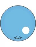  REMO P3-1324-CT-BUOH Parche Powerstroke 3 Colortone para bombo, azul, 24 ", con orificio descentrado de 5"|MusicGoodDeal 