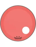  REMO P3-1324-CT-RDOH Parche Powerstroke 3 Colortone para bombo, rojo, 24 ", con orificio descentrado de 5"|MusicGoodDeal 
