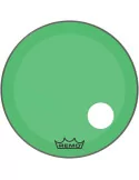  REMO P3-1326-CT-GNOH Parche Powerstroke 3 Colortone para bombo, verde, 26 ", con orificio descentrado de 5"|MusicGoodDeal 