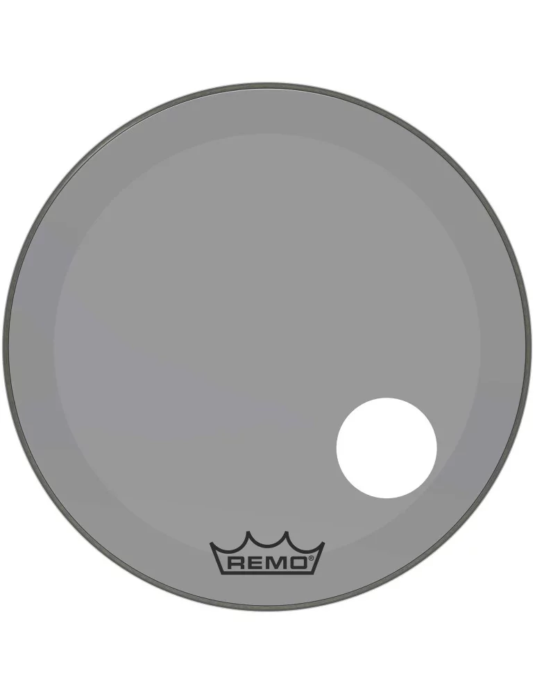  REMO P3-1326-CT-SMOH Parche Powerstroke 3 Colortone para bombo, ahumado, 26 ", con orificio descentrado de 5"|MusicGoodDeal 