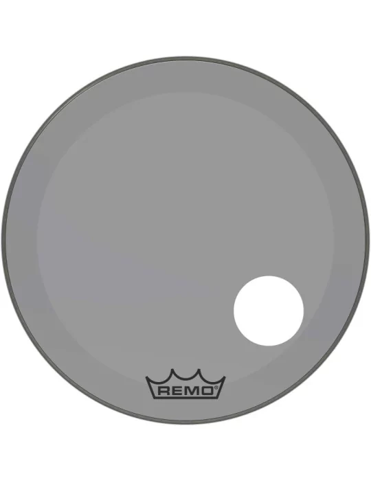  REMO P3-1326-CT-SMOH Parche Powerstroke 3 Colortone para bombo, ahumado, 26 ", con orificio descentrado de 5"|MusicGoodDeal 