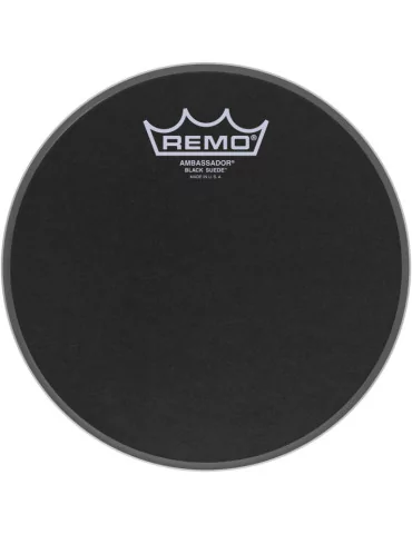  REMO BA-0808-ES 08" Black Suede Ambassador Tom Head|MusicGoodDeal 