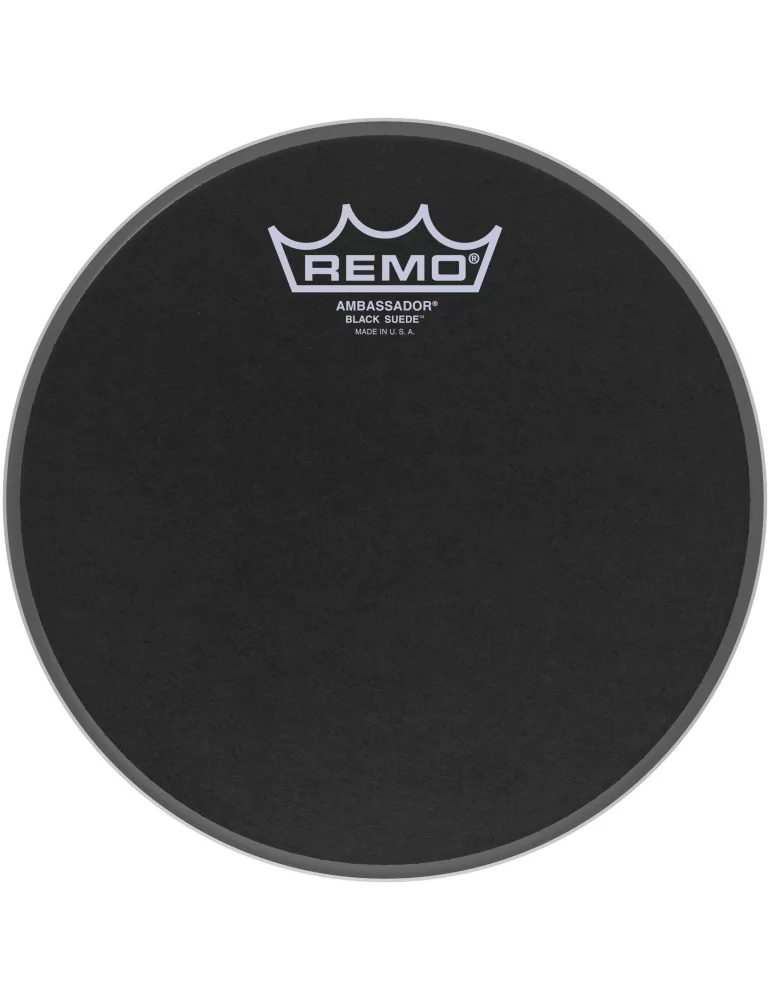  REMO BA-0808-ES 08" Black Suede Ambassador Tom Head|MusicGoodDeal 