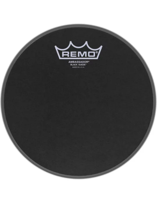  REMO BA-0808-ES 08" Black Suede Ambassador Tom Head|MusicGoodDeal 
