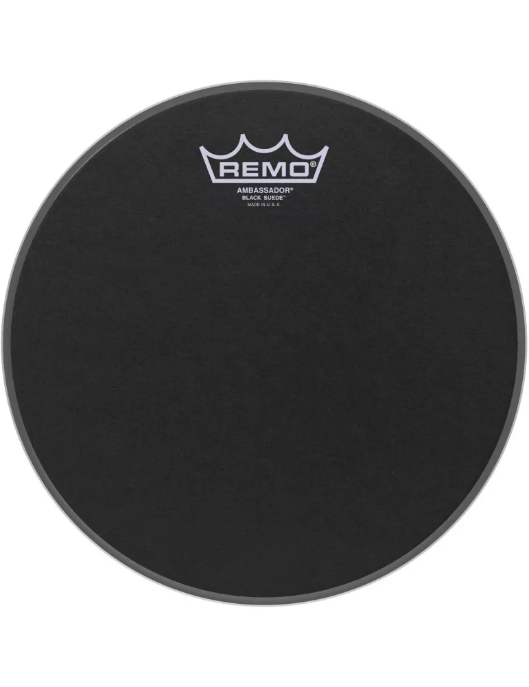  REMO BA-0810-ES 10" Black Suede Ambassador Tom/ Snare Head|MusicGoodDeal 