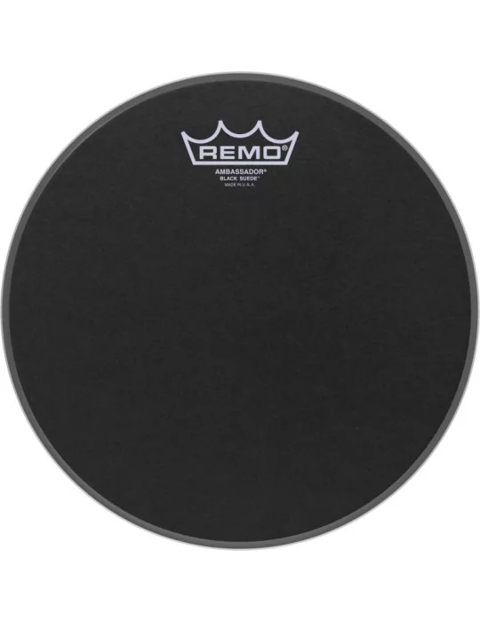  REMO BA-0810-ES 10" Black Suede Ambassador Tom/ Snare Head|MusicGoodDeal 