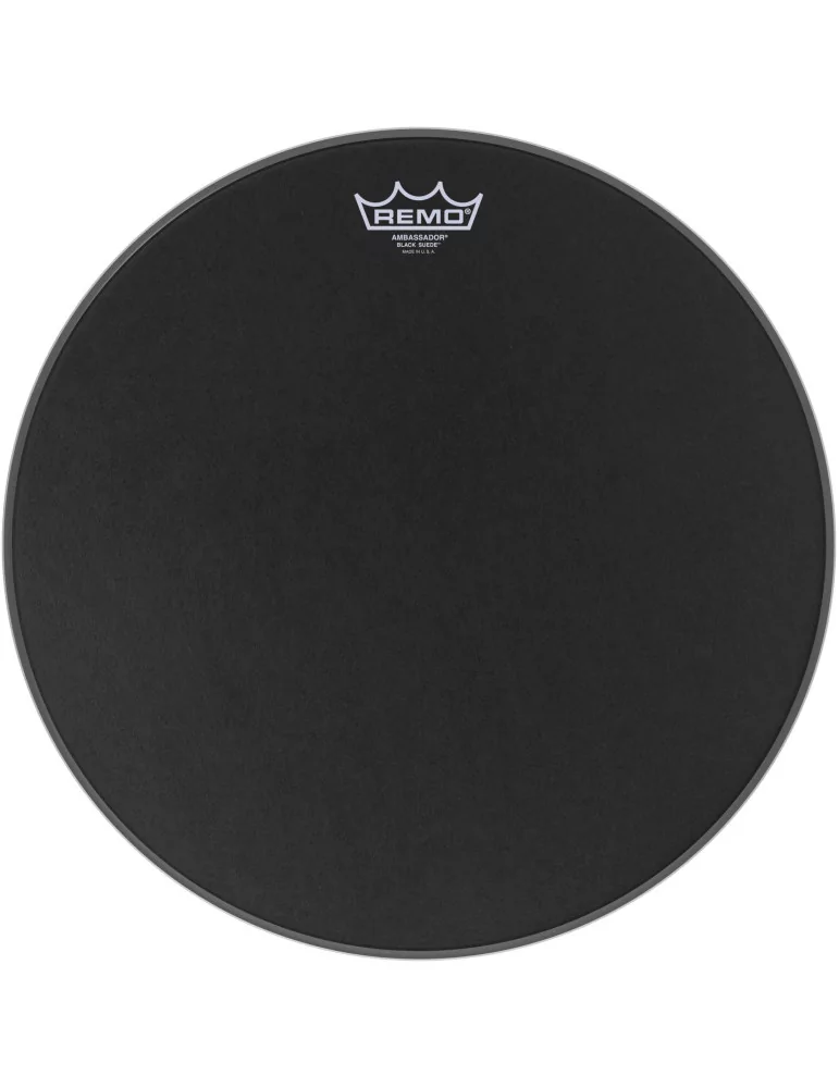  REMO BA-0816-ES 16" Black Suede Ambassador Snare/ Floortom Head|MusicGoodDeal 