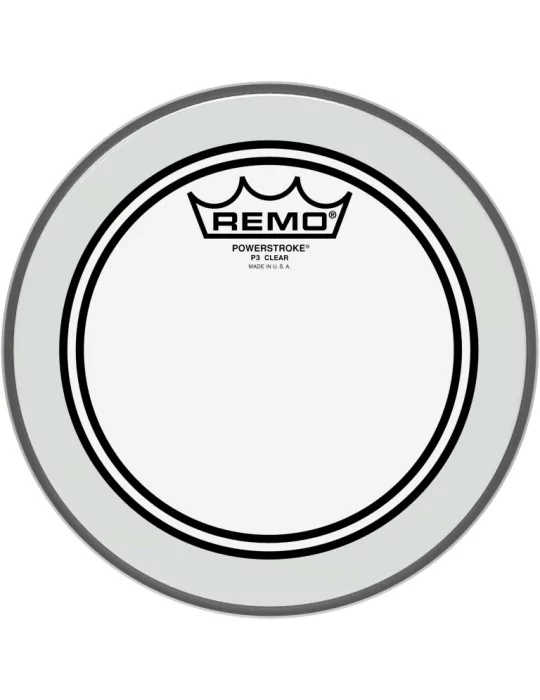  REMO P3-0308-BP 08" Powerstroke 3 Ambassador Clear Tom Head|MusicGoodDeal 