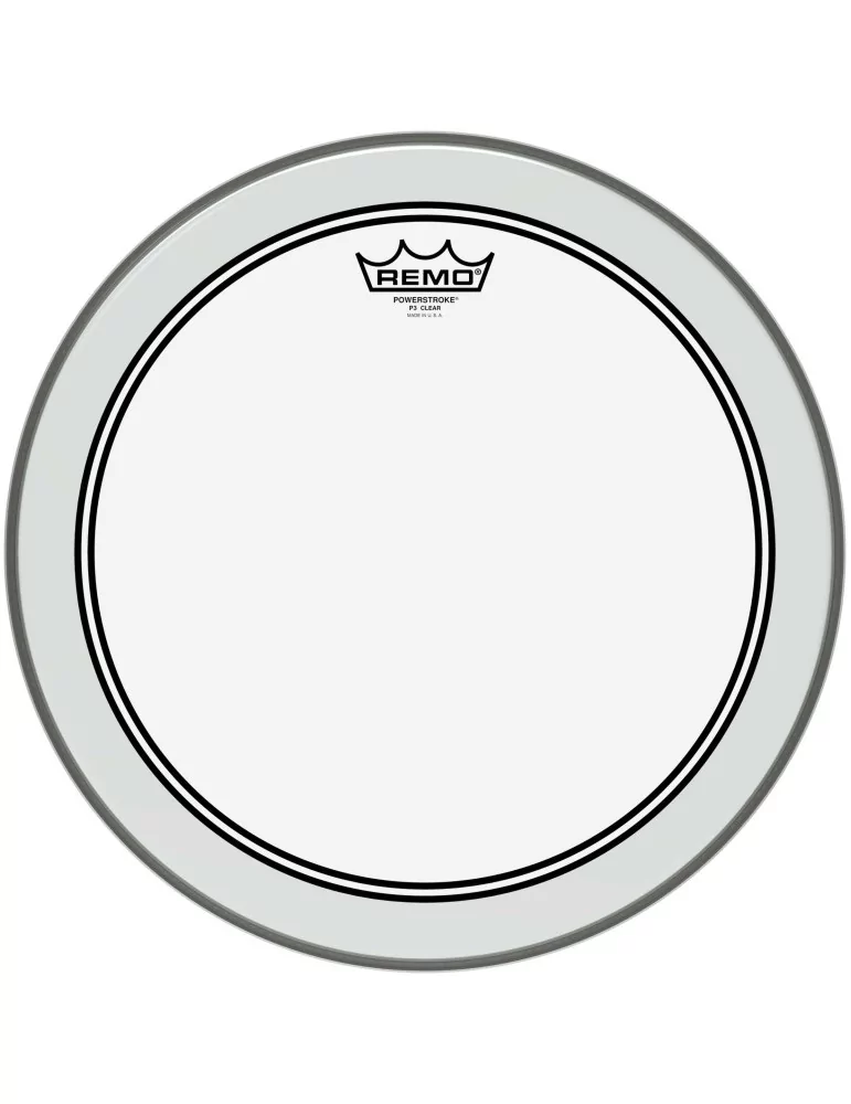 REMO P3-0315-BP 15" PWRSTRK.3 CLEAR|MusicGoodDeal 