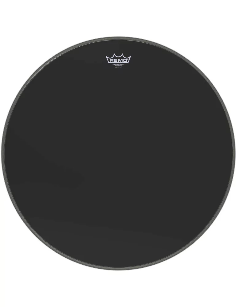  REMO P3-1024-ES Parche Powerstroke 3 Ebony 24 "+ refuerzo para bombo|MusicGoodDeal 