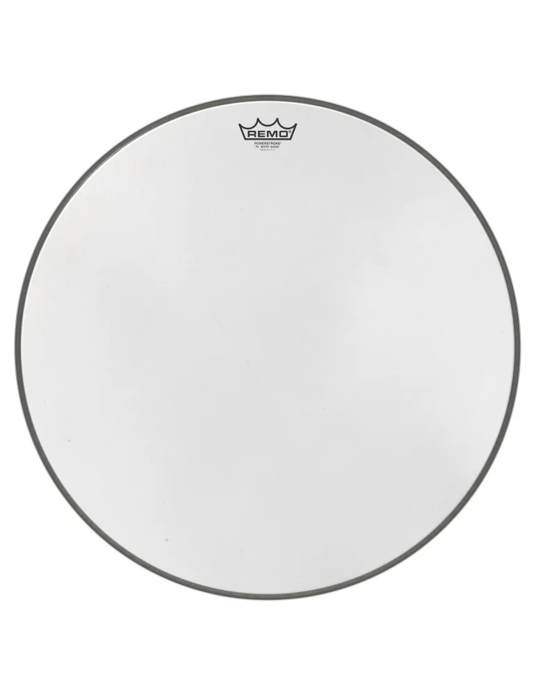  REMO P3-1824-WS 24" PWRSTRK.3 WHITE SUEDE|MusicGoodDeal 