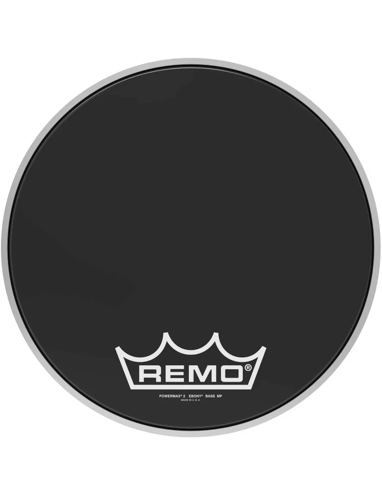  REMO PM-2414-MP 14" Powermax 2 Ebony marching bass drum head|MusicGoodDeal 