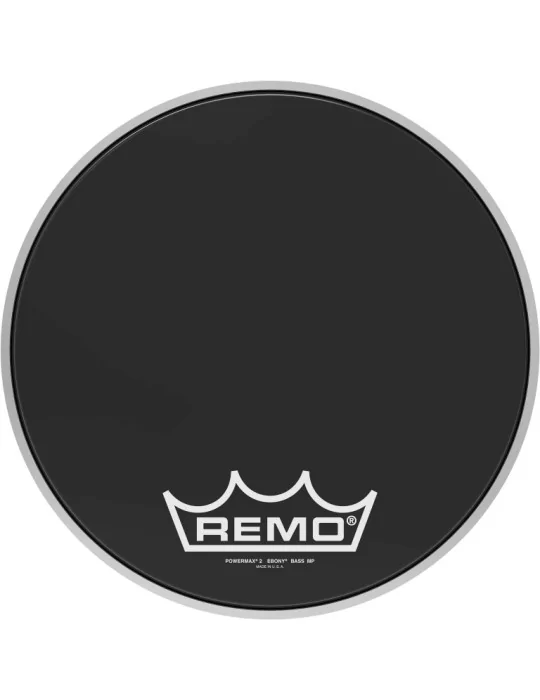  REMO PM-2414-MP 14" Powermax 2 Ebony marching bass drum head|MusicGoodDeal 