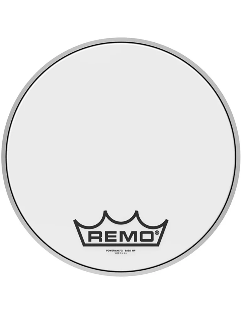  REMO PM-2014-MP 14" Powermax 2 Ultra White marching bass drum head|MusicGoodDeal 