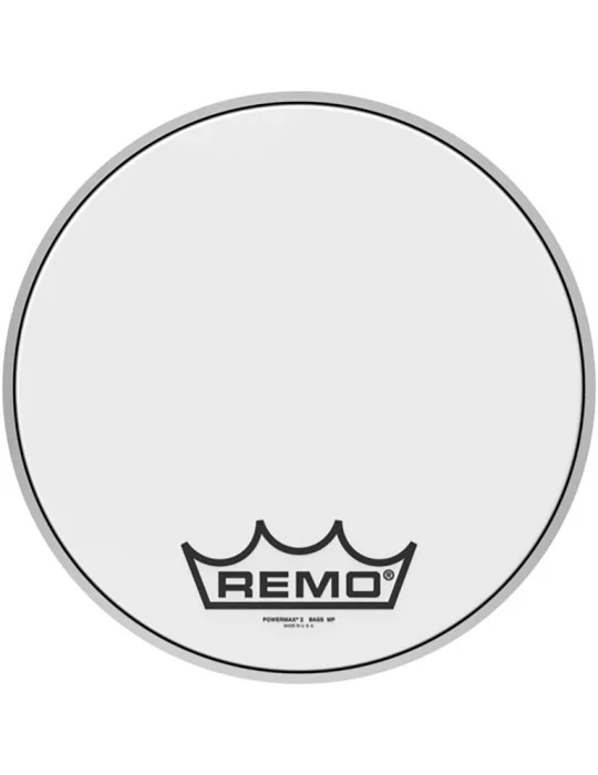  REMO PM-2014-MP 14" Powermax 2 Ultra White marching bass drum head|MusicGoodDeal 