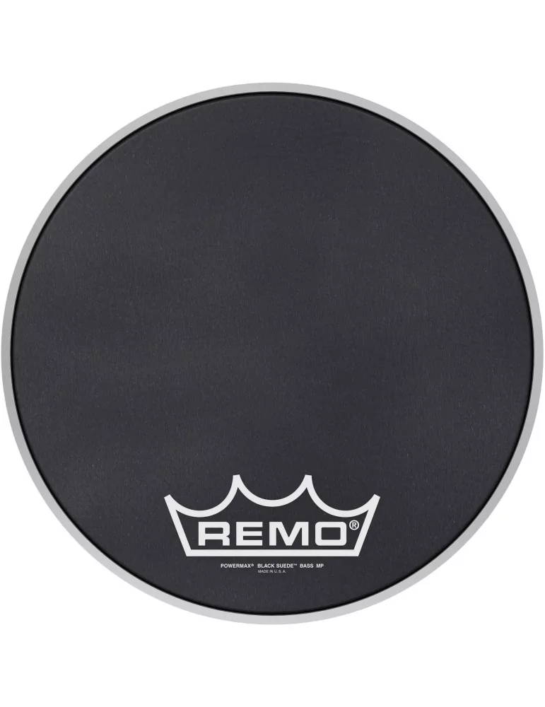  REMO PM-1814-MP 14" Powermax Black Suede Marching Bass Drumhead|MusicGoodDeal 