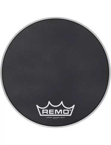  REMO PM-1816-MP 16" Powermax Black Suede Marching Bass Drumhead|MusicGoodDeal 