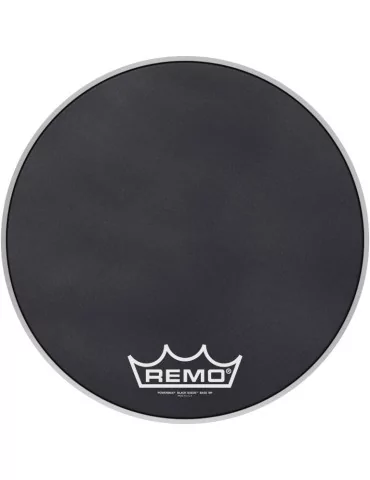 REMO PM-1818-MP 18" Powermax Black Suede Marching Bass Drumhead|MusicGoodDeal 
