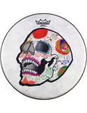  REMO CS-0814-20-AB02 14" snare drumhead with José Pasillas Candy Skull graphic|MusicGoodDeal 