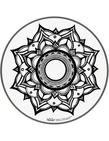  REMO PE-0012-AB-004 Artbeat Skyndeep Emperor Clear batter drumhead, 12", Sleep Lotus|MusicGoodDeal 