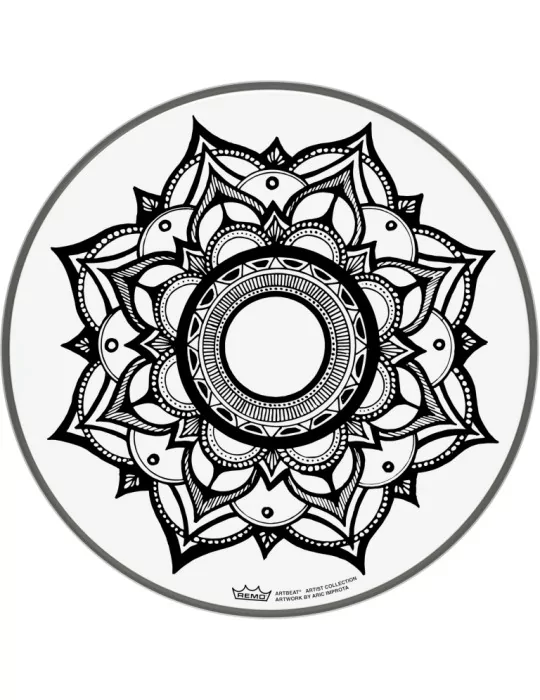  REMO PE-0012-AB-004 Artbeat Skyndeep Emperor Clear batter drumhead, 12", Sleep Lotus|MusicGoodDeal 