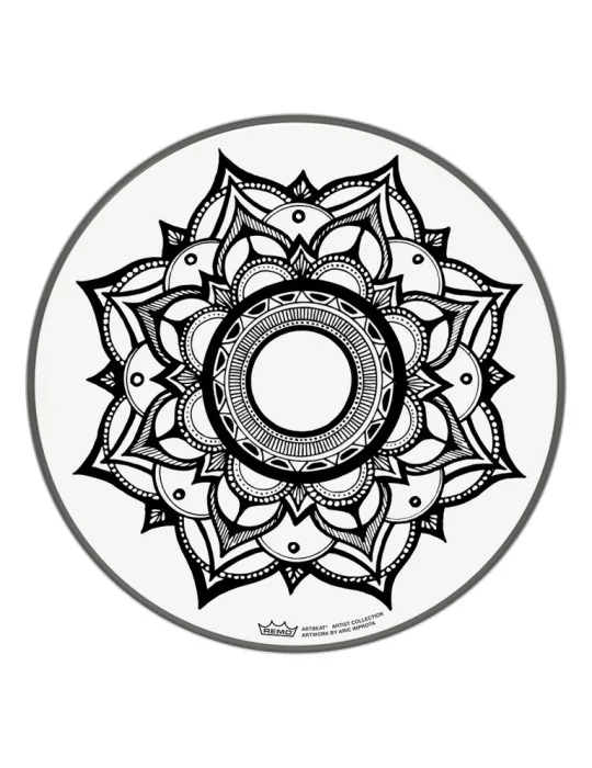  REMO PE-0012-AB-004 Artbeat Skyndeep Emperor Clear batter drumhead, 12", Sleep Lotus|MusicGoodDeal 