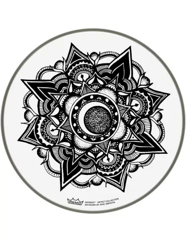  REMO PE-0013-AB-005 Artbeat Skyndeep Emperor Clear batter drumhead, 13", Nocturnal Bloom|MusicGoodDeal 