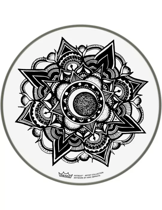  REMO PE-0014-AB-005 Artbeat Skyndeep Emperor Clear batter drumhead, 14", Nocturnal Bloom|MusicGoodDeal 
