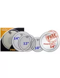  REMO PP-0310-PS ProPack (10", 12", 14" Pinstripe Clear + FREE 14" P3-0114-BP)|MusicGoodDeal 
