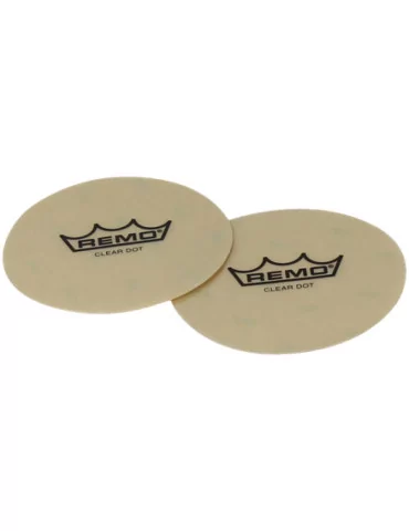  REMO HK-6204-02 2PC CLEAR DOT PATCH SND CTR 4"|MusicGoodDeal  2