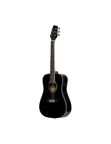  STAGG SA20D 3/4 LH-BK 3/4 black dreadnought acoustic guitar with basswood top, left-handed model|MusicGoodDeal  2