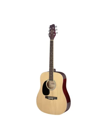  STAGG SA20D 3/4 LH-N 3/4 natural dreadnought acoustic guitar with basswood top, left-handed model|MusicGoodDeal  2