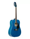  STAGG SA20D BLUE Guitarra acústica dreadnought azul 4/4 con tapa de tilo|MusicGoodDeal 